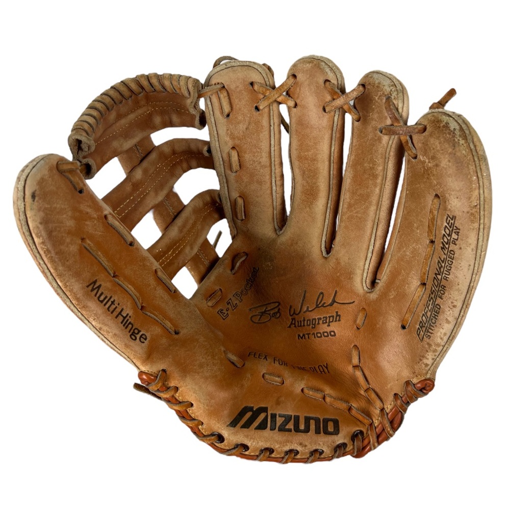 Mizuno MT1000 Bob Welch 12” Leather Baseball Glove Right Thrower Very Good
